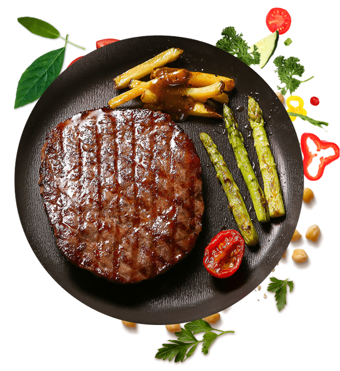 Steak On A Plate With Sides